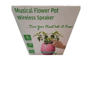 Woo‎ Musical Flower Pot Wireless Speaker Pink Bluetooth LED Light WSP-1216 NEW